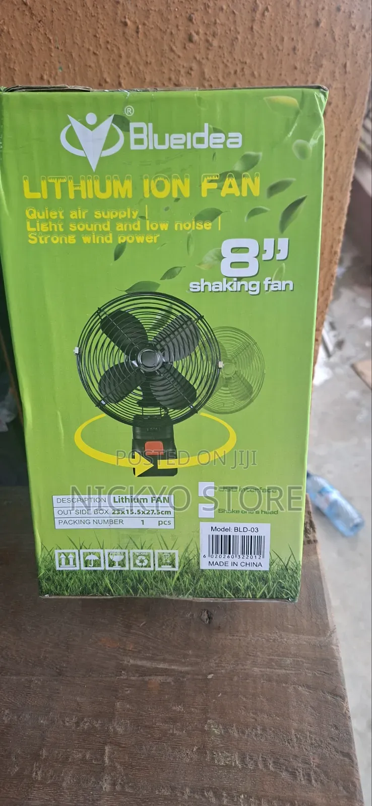 8-Inch Rechargeable Rotating Fan