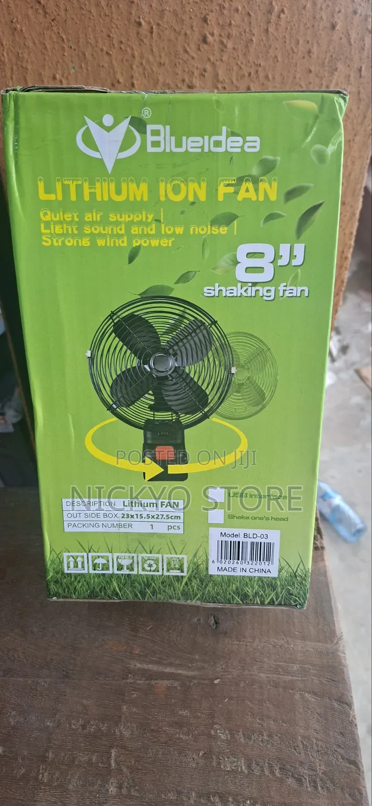 8-Inch Rechargeable Rotating Fan