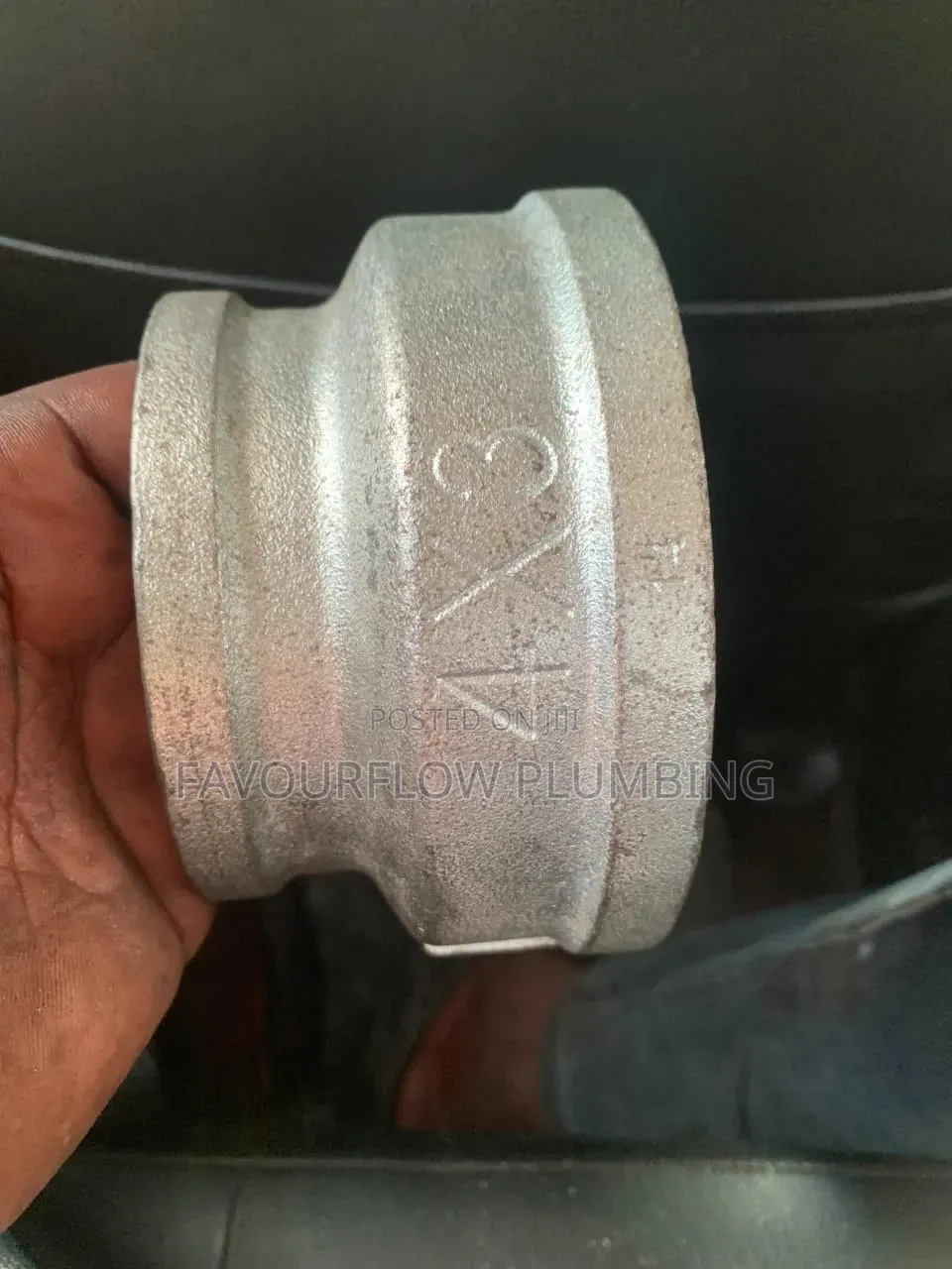 4" X 3" Galvanized Iron (Gi) Reducing Socket / Reducer Coupling