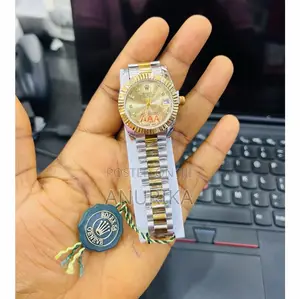 Engraved Rolex Female Gold Two Toned Watch