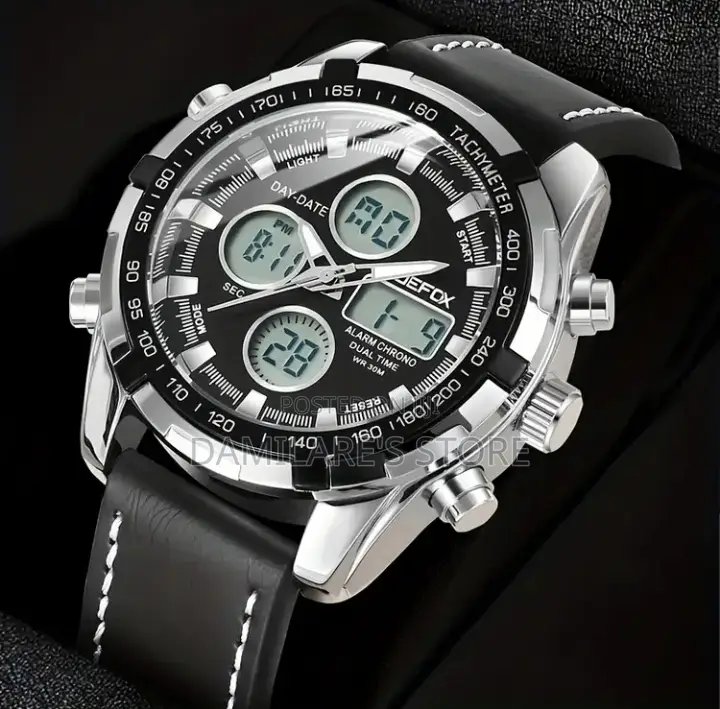 Men Silver Chain Watch