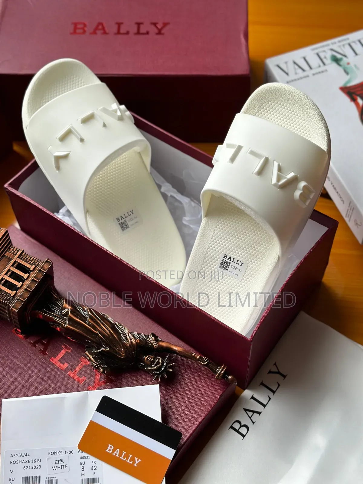 Fully Boxed Bally White Slides Frank 6