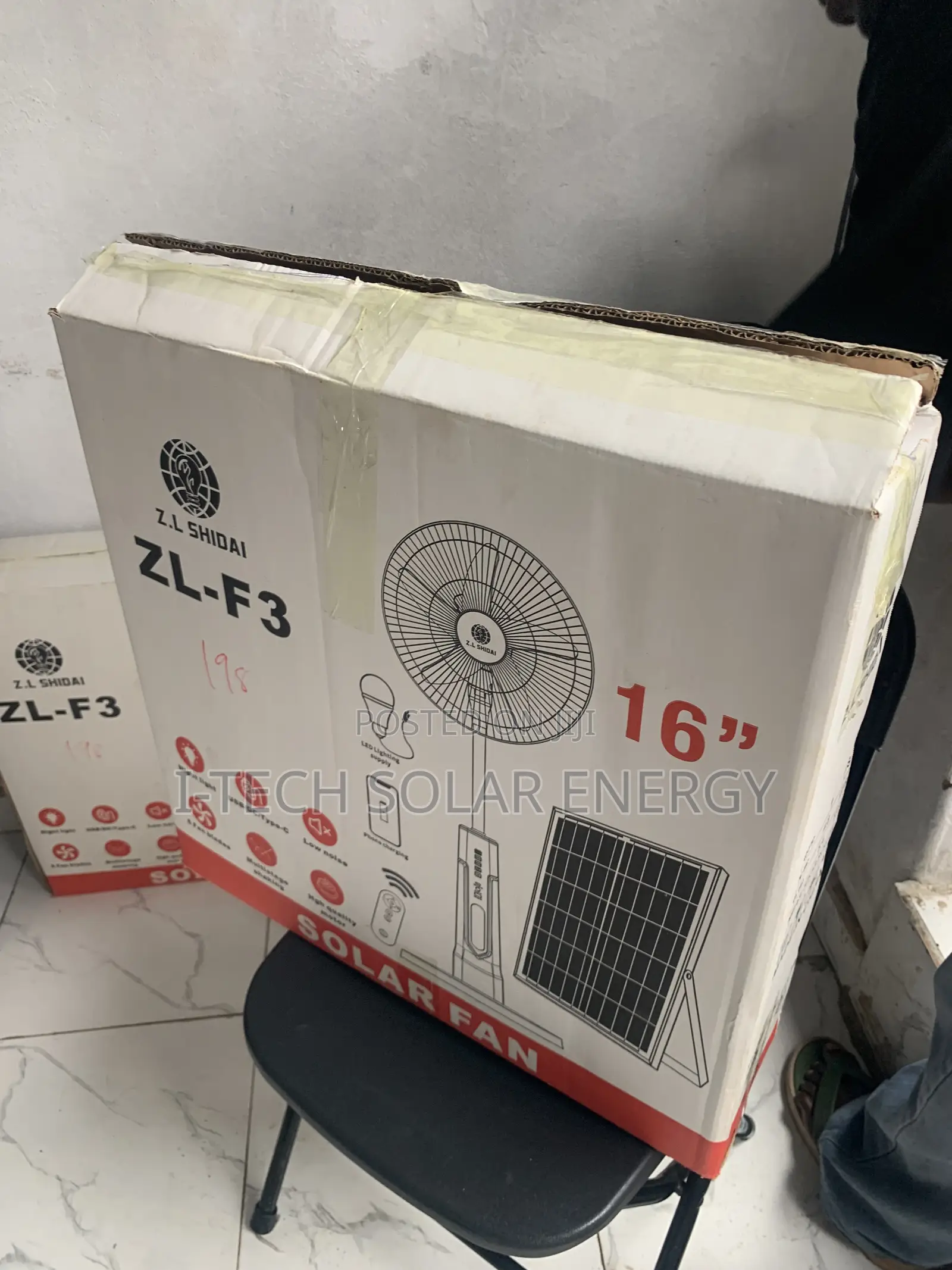 Solar Rechargeable Fan