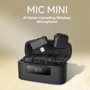 4in1 Ai Noise Cancellation Wireless Mic Lavalier Magnetic Clip-on Mic