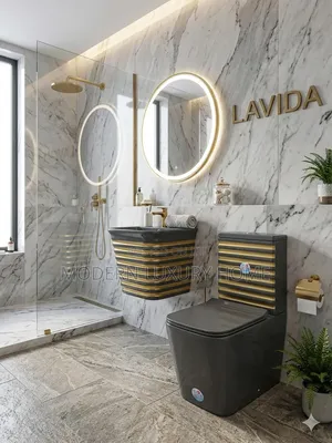 Luxury Toilet Seat With Hanging Washing Hand Basin
