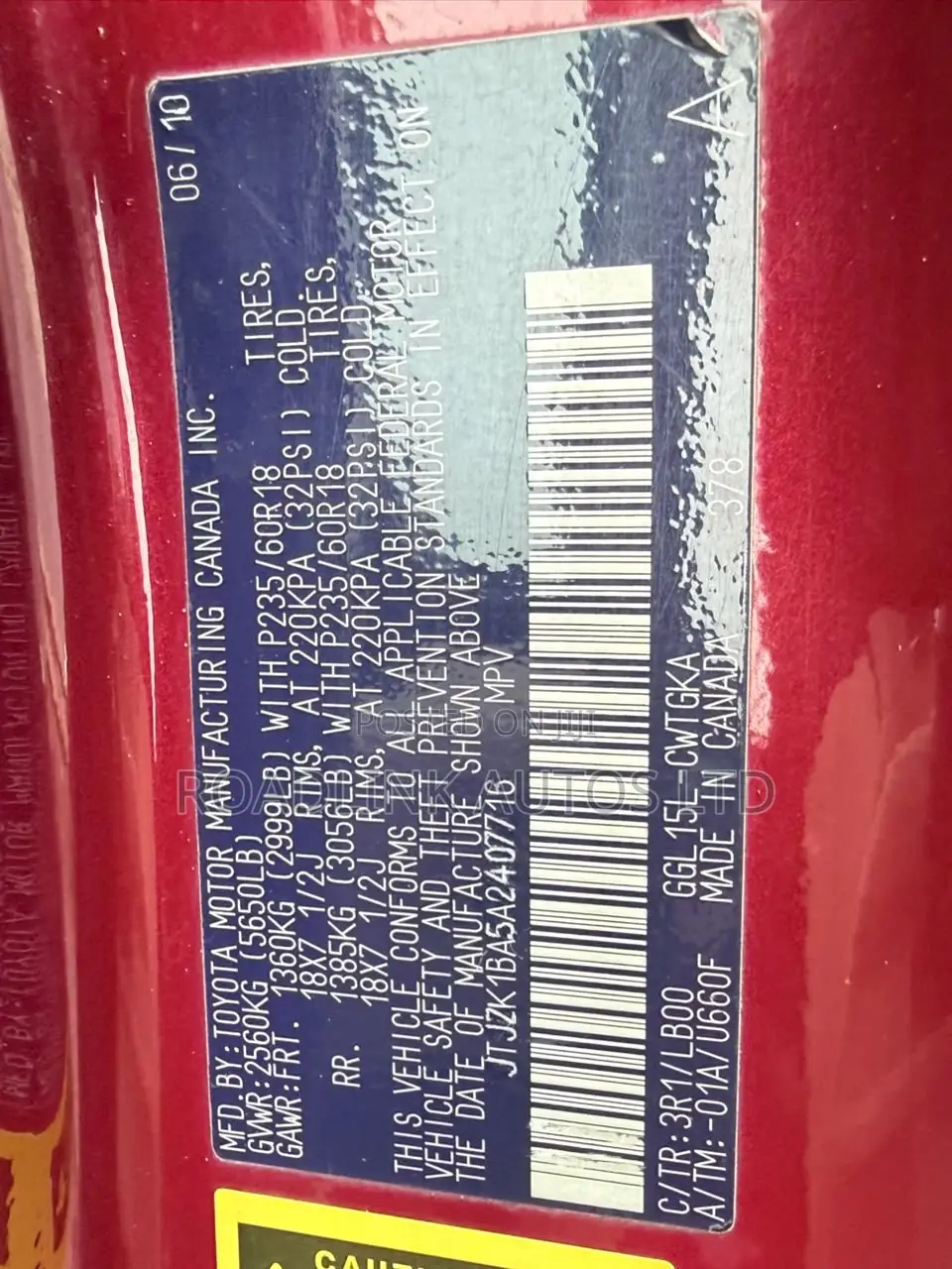 Lexus RX 2011 Red