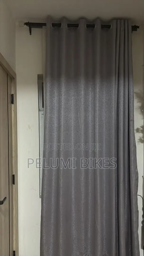 Turkey Beige Cream and Dark Grey Curtains Inner Rod