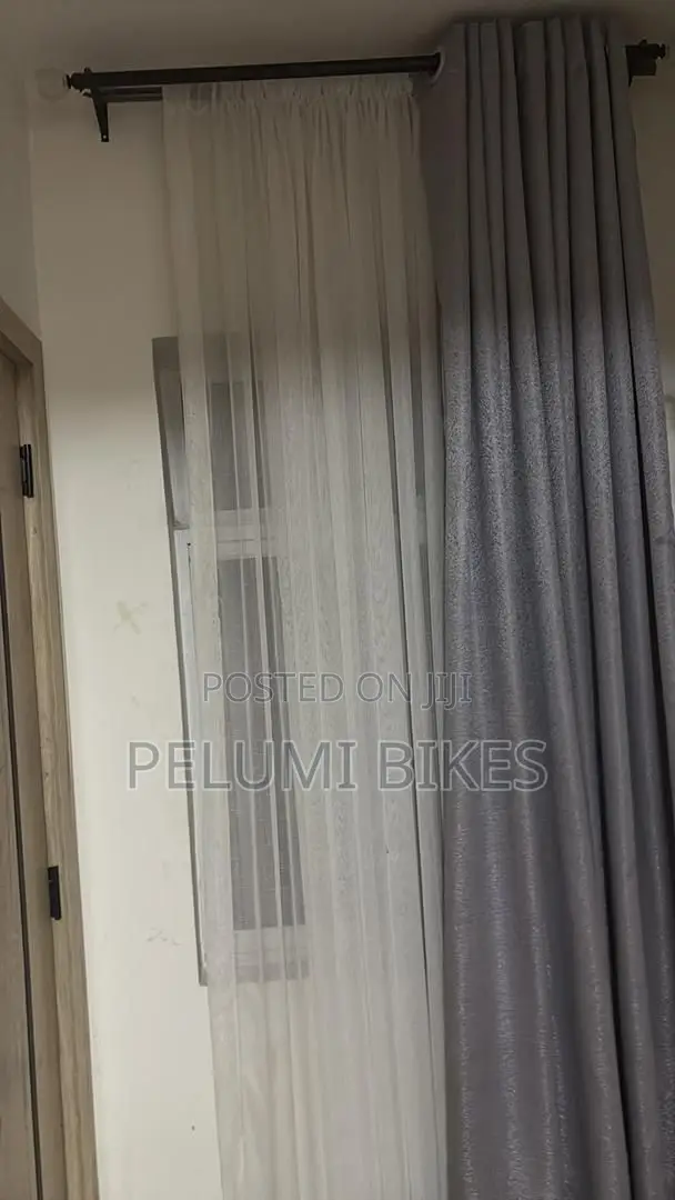 Turkey Beige Cream and Dark Grey Curtains Inner Rod