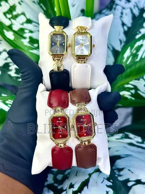 Elegant Leather Plus Chain Wristwatch