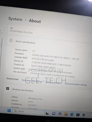 Laptop HP MT21 8GB Intel Celeron SSD 128GB