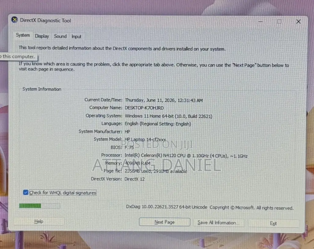 Laptop HP Stream 14-cb110nr 4GB Intel Celeron SSD 60GB