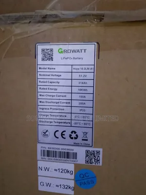 16kwh _48v Growatt Luthiun Ion Battery