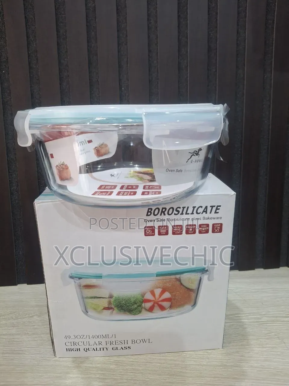 1.4litres Borosilicate Glass Plates