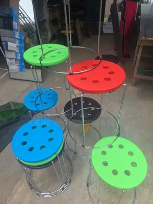 Luxury Stool (Plastic Head and Stainless Steel Leg)