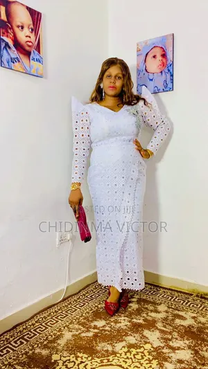 Long Fitted Lace Gown