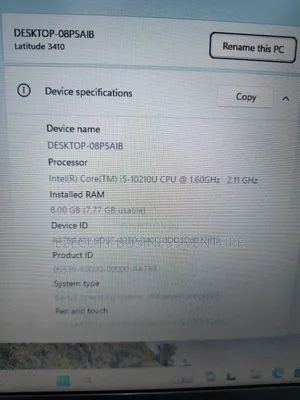 Laptop Dell Latitude 3410 8GB Intel Core i5 SSD 256GB