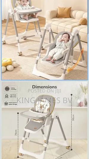 Baby High Chair With Swing – Safe Feeding Relaxing Motion