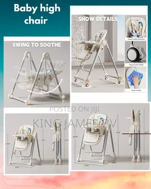 Baby High Chair With Swing – Safe Feeding Relaxing Motion