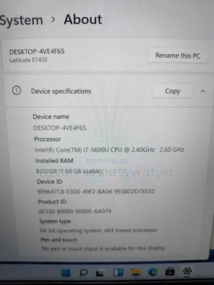 Laptop Dell Latitude E7450 8GB Intel Core i7 SSD 256GB