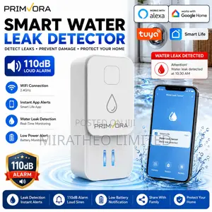 Primvora Wifi Water Leak Detector Alarm With Smart App Alerts