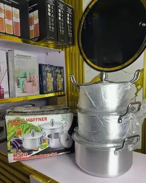3pcs Hoffner Thickened Aluminium Cookware/Pot Set (Hf - 3013)