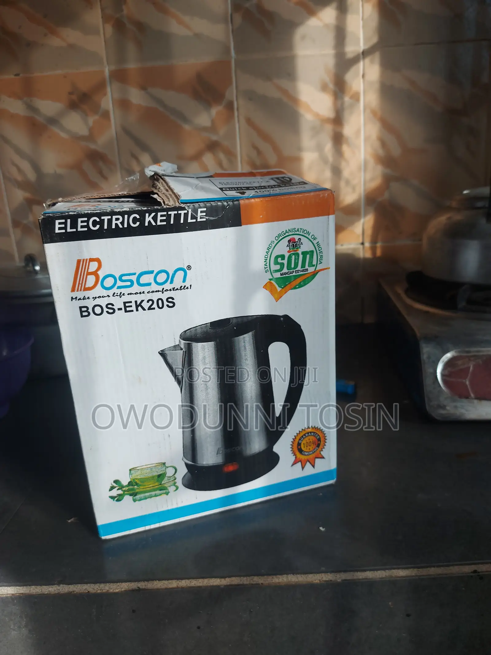 Boscon Cordless Electric Kettle 2.0 Liters