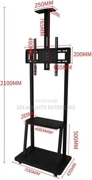 Mobile Tv Stand With Wheels - 60" to 100"