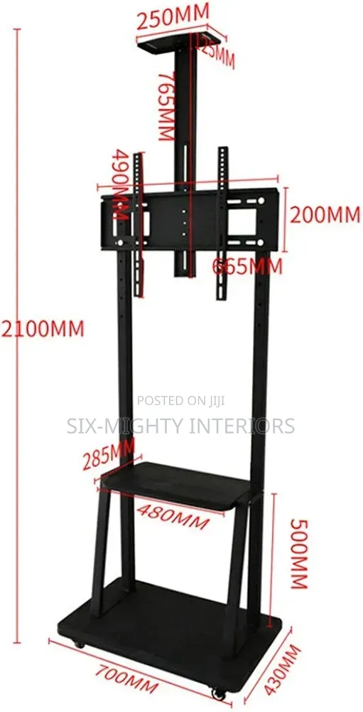Mobile Tv Stand With Wheels - 60" to 100"