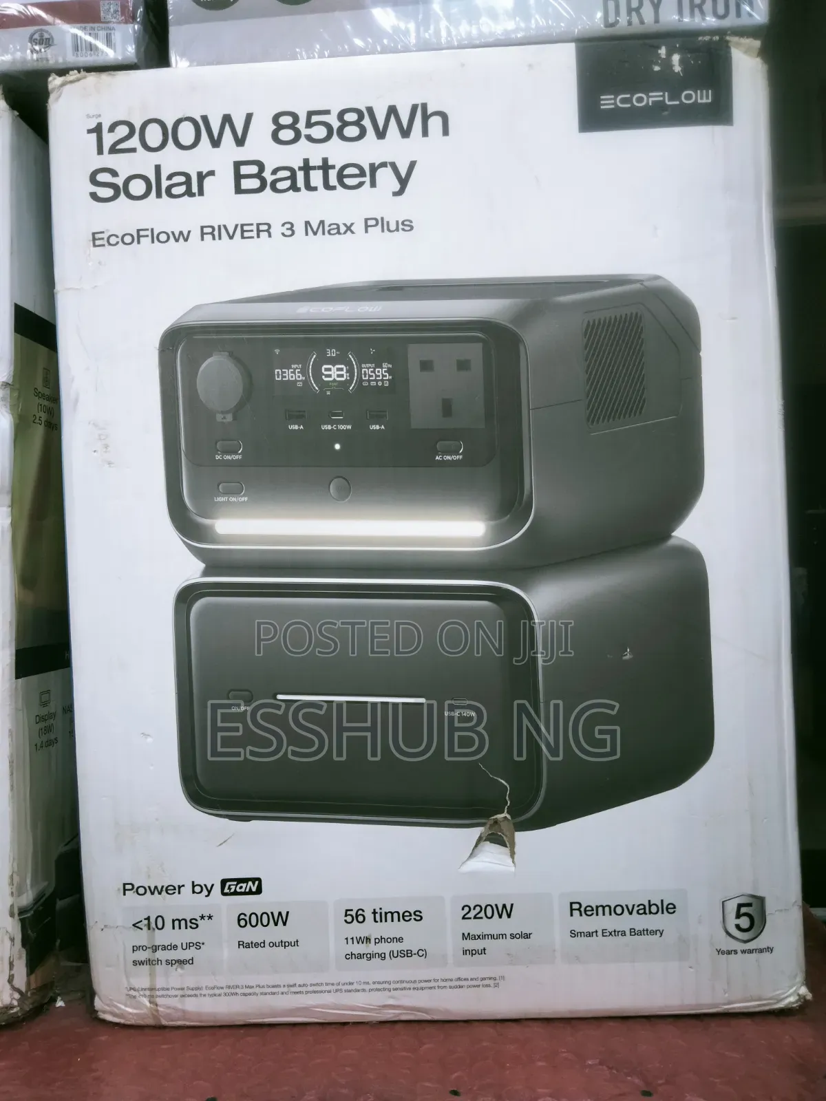 Ecoflow River 3 Max Plus 600w Solar Generator