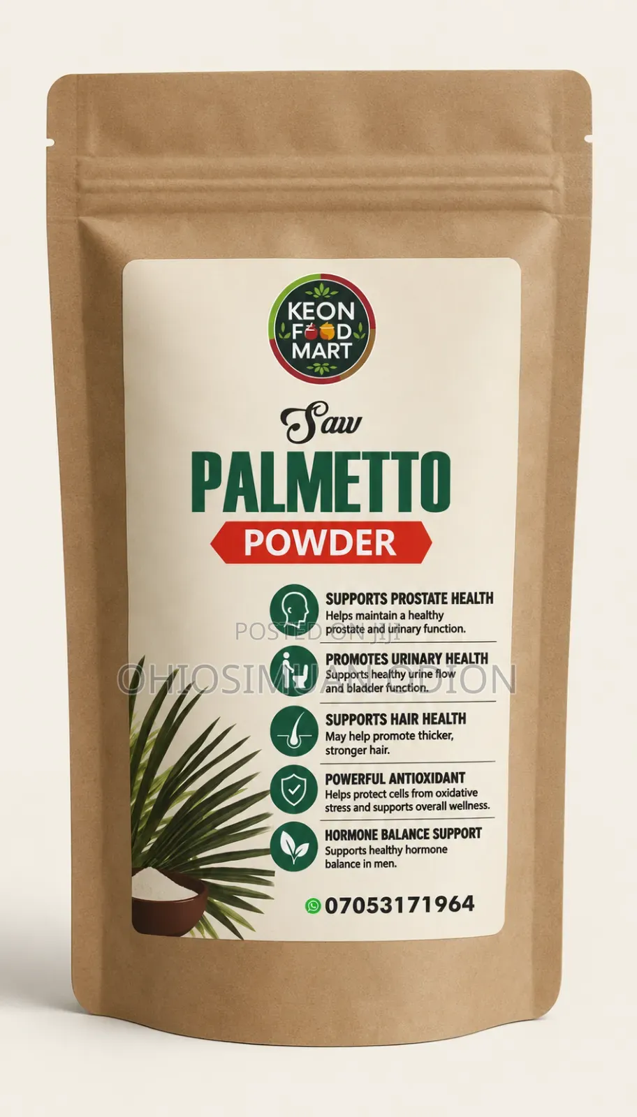 Prostate Support 100g Saw Palmetto Powder