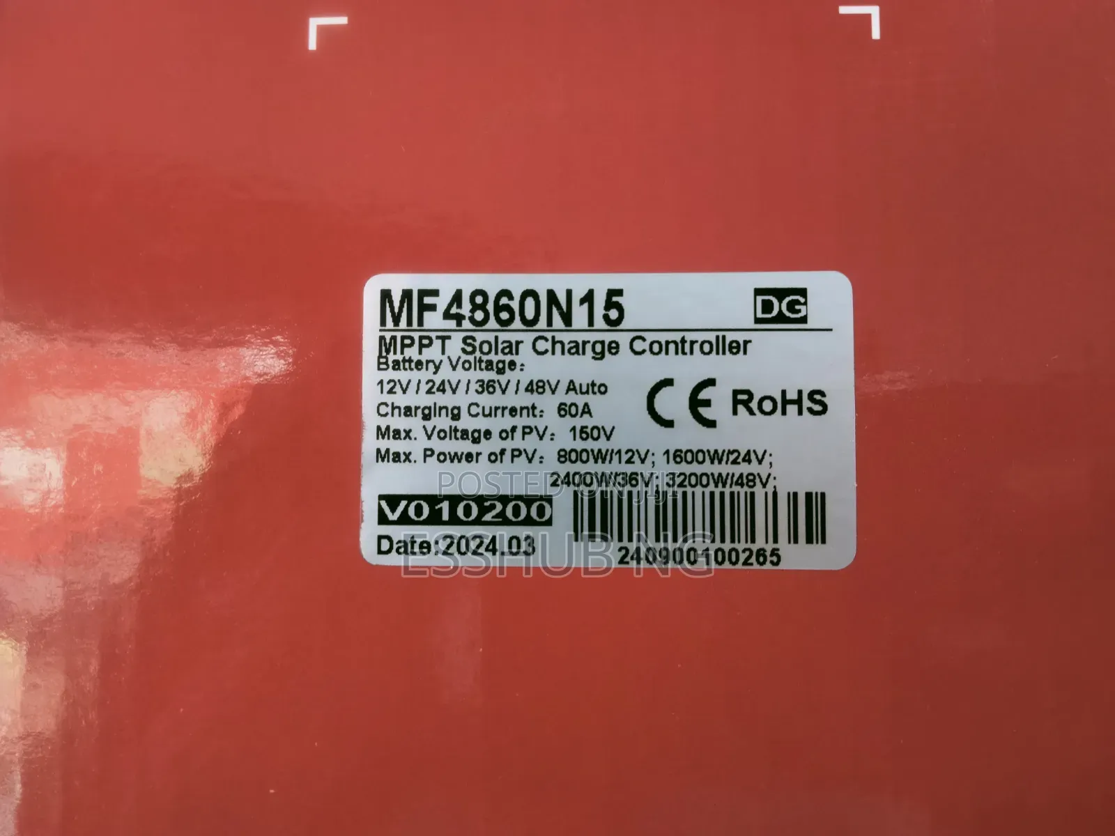 Srne 60a MPPT Charge Controller