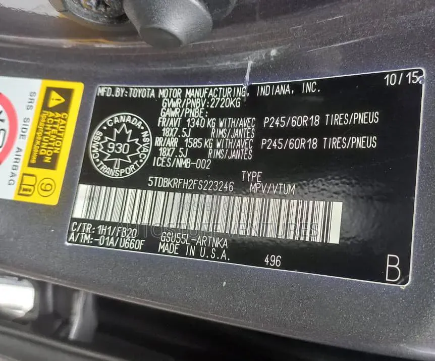 Toyota Highlander 2016 Gray