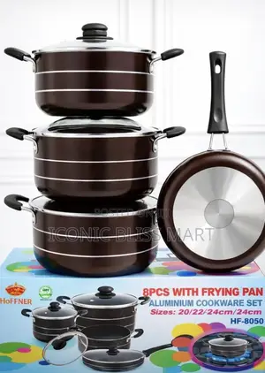 Hoffner 8pcs Aluminium Cookware Set Hf-8050 - Brand New
