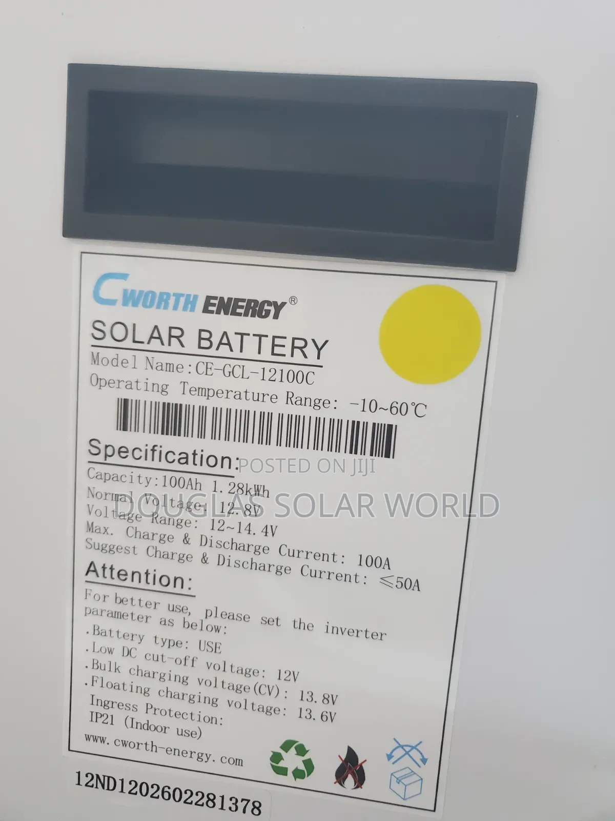 Cworth 100a 12v Lithium Battery