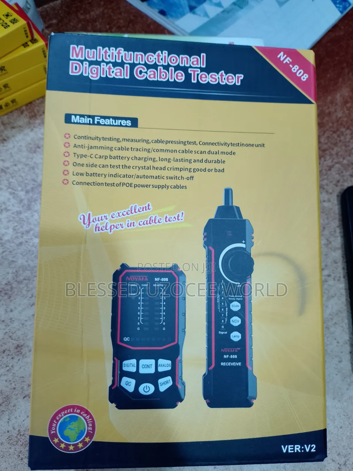 Noyafa Nf-808 Multifunctional Digital Rj45 Network Cable Tester Tool