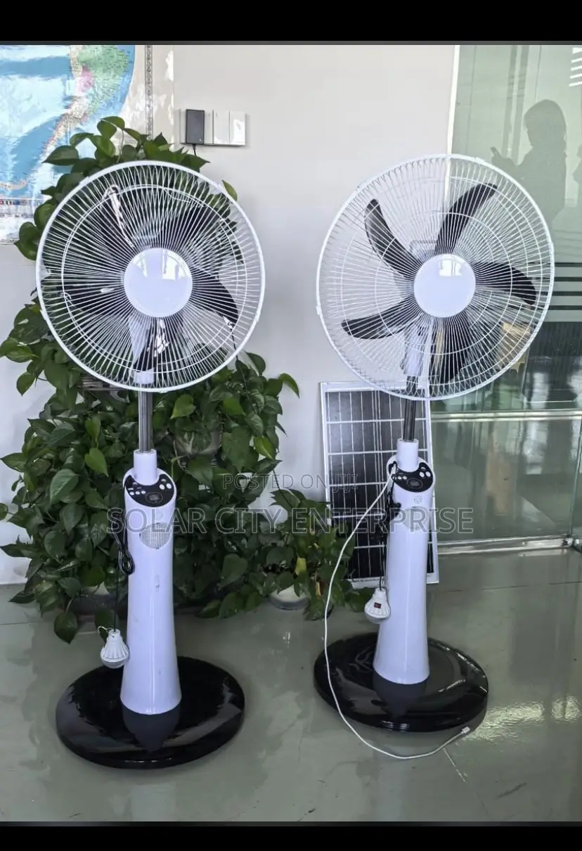Est Rechargeable Fan 18inches With Panel Inside