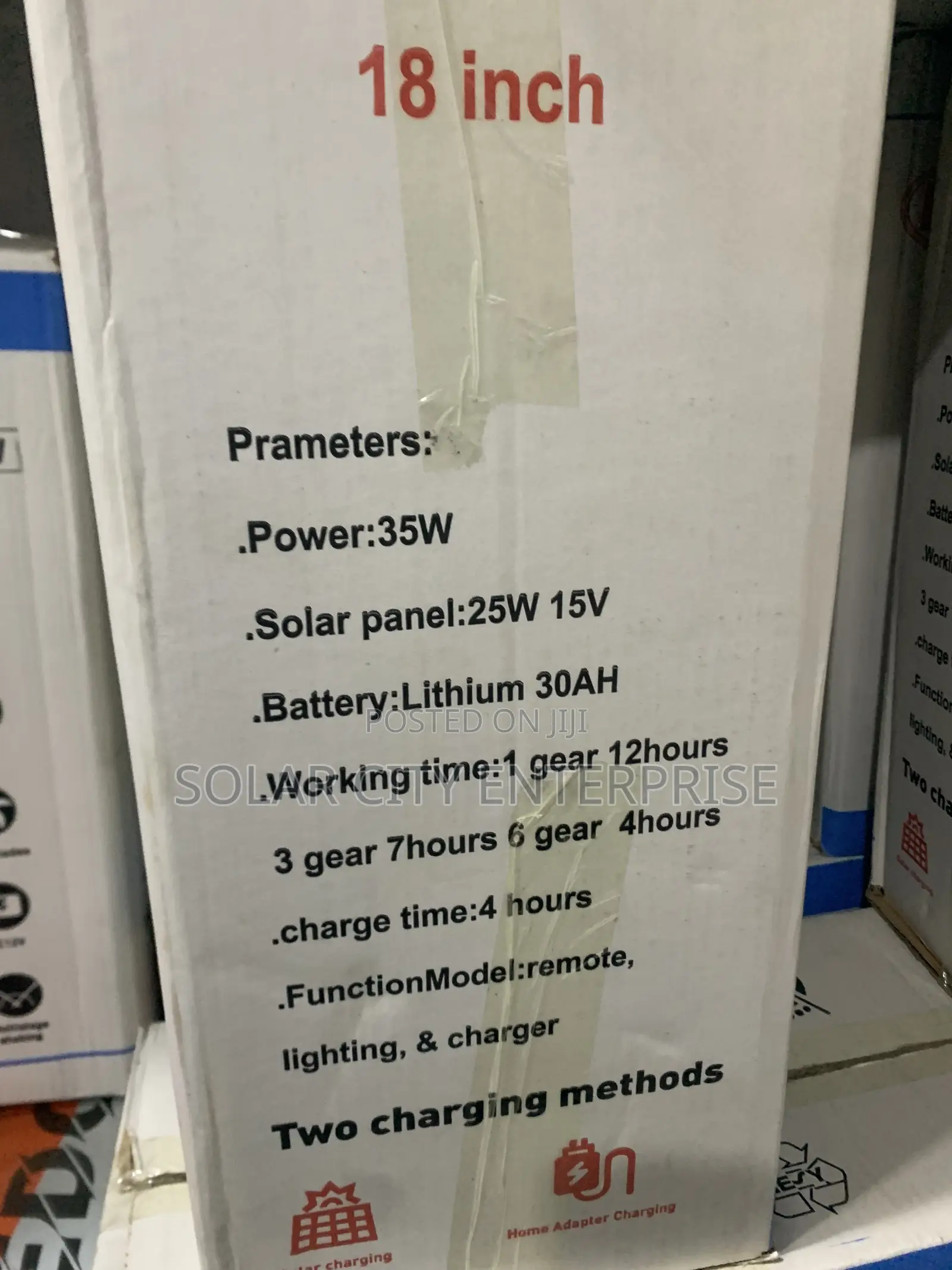 Est Rechargeable Fan 18inches With Panel Inside