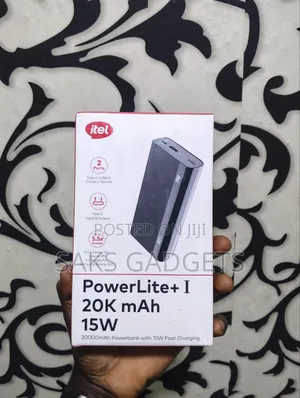 Itel Powerlite+ 20,000mah 15w Power Bank Stay Powered All Day