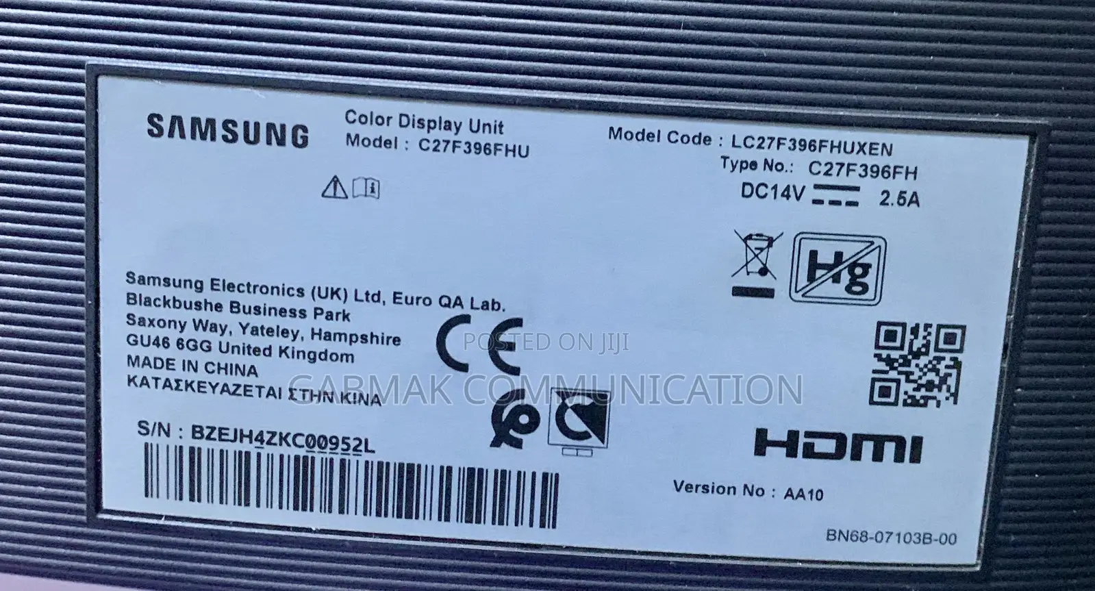 Samsung 27’ Inch Curved Monitor