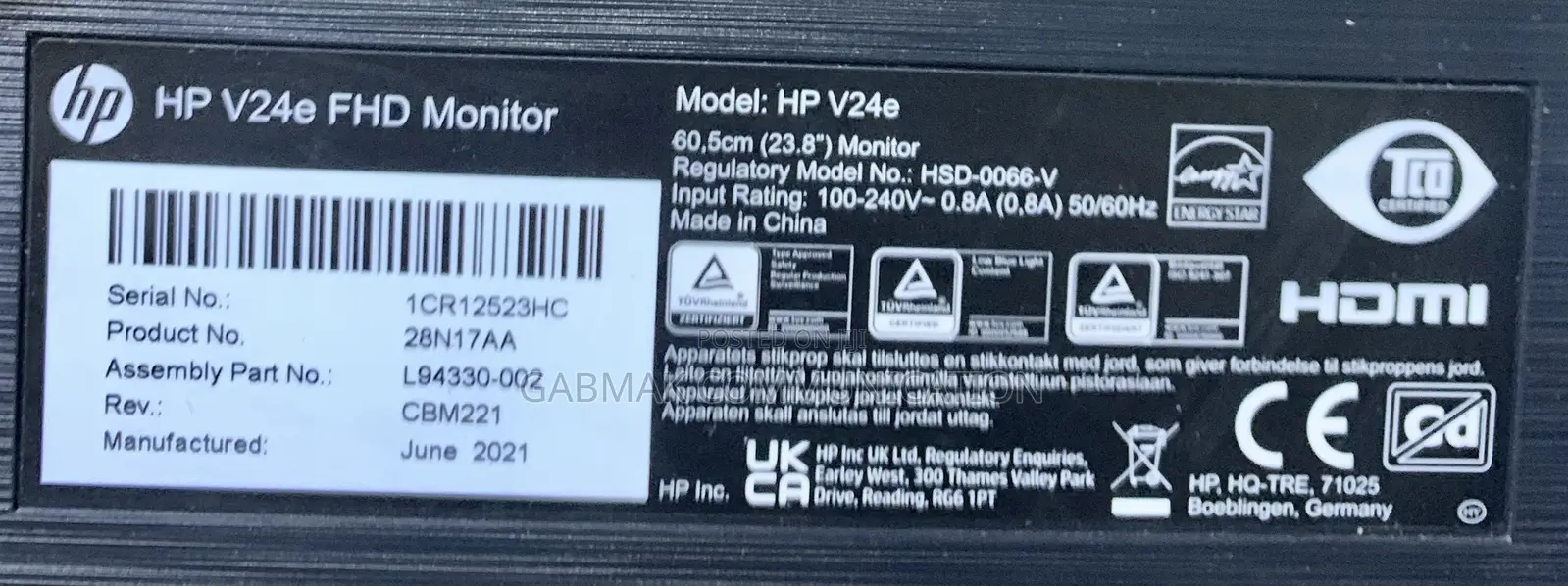 Hp V24e Frameless Monitor