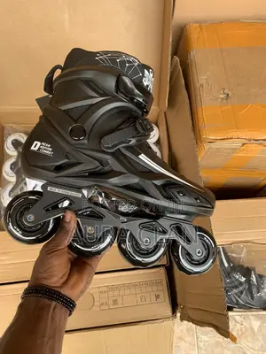 Professional Inline Roller Skates – White Black
