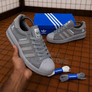 Original Neighborhood X Adidas Superstar Cement Grey Sneakers