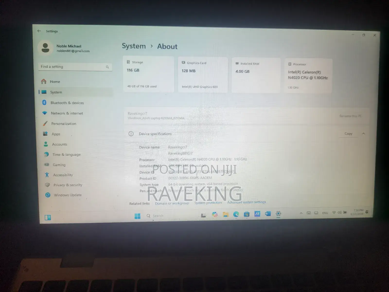 Laptop Asus 4GB Intel Core 2 Quad SSD 128GB