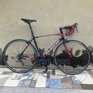 Red & Black Professional 8speed Sports Road Bike, Carbon Fiber Fork