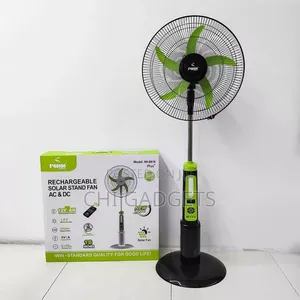 Iwin 18-inch Rechargeable Ac/Dc Solar Standing Fan