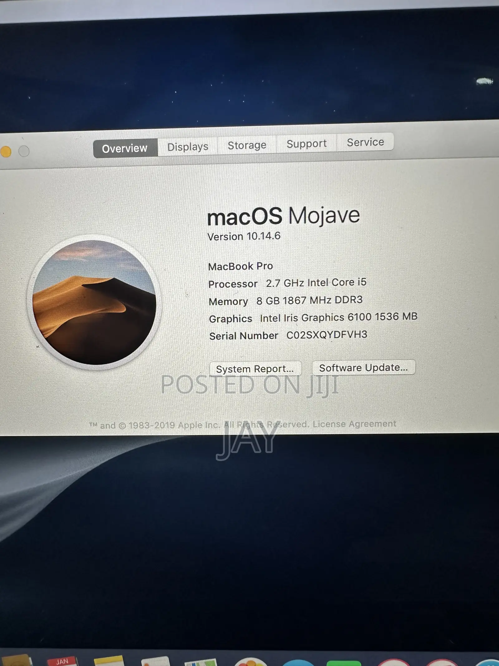 Laptop Apple MacBook Pro 2015 8GB Intel SSD 128GB
