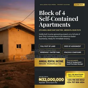 Furnished 4bdrm Block of Flats in Ato Aseku, Odeda for sale