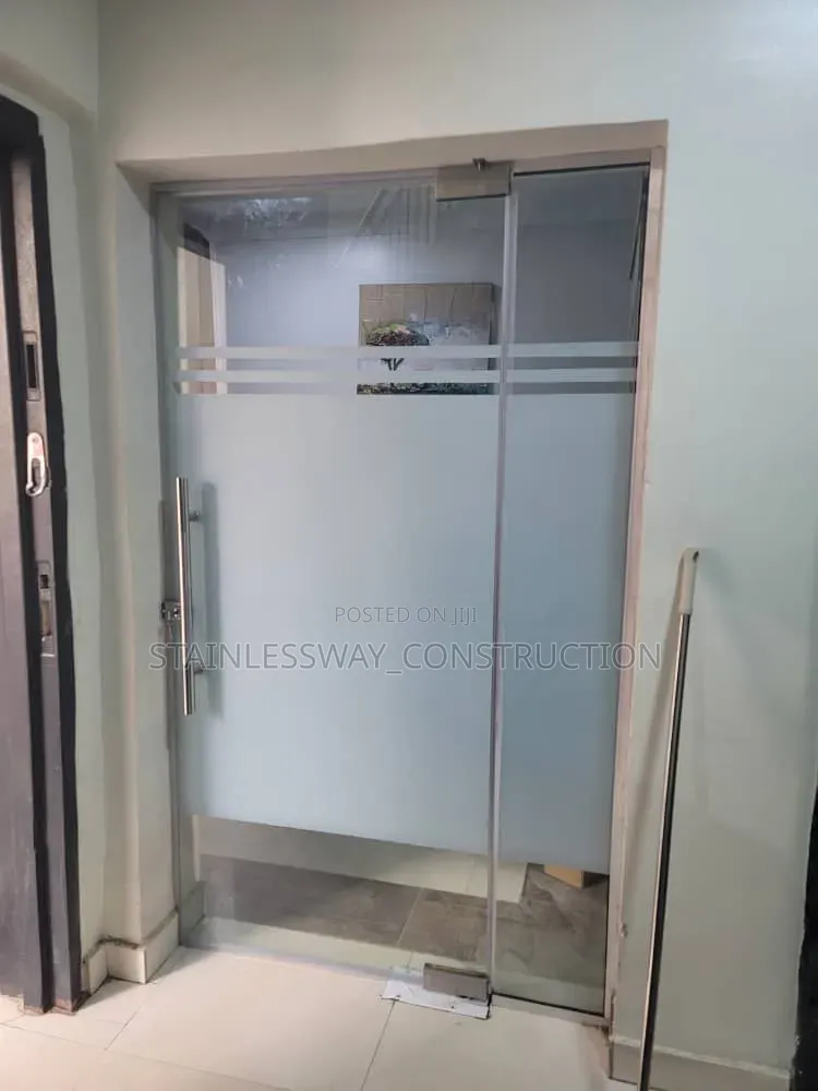 Office Swing Door With Borderline Sticker