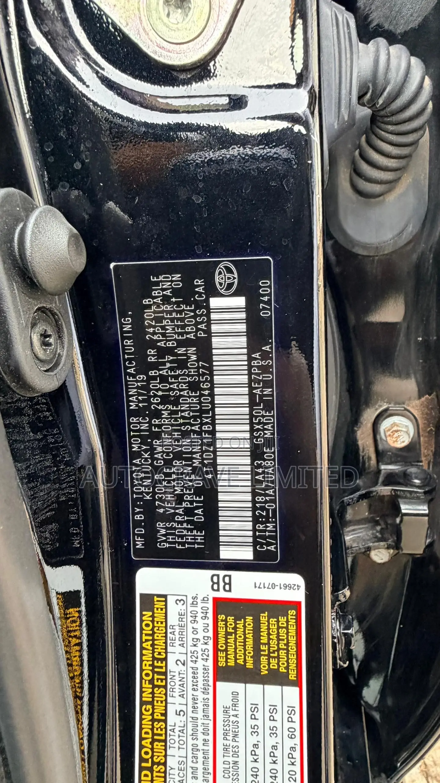 Toyota Avalon Limited 2020 Black