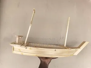 70cm Wooden Boat Seafood Server
